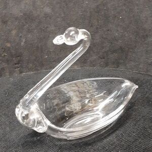 Vintage Duncan & Miller Swan Dish Glass Candy Nut Trinket Catch All Bowl (#2)